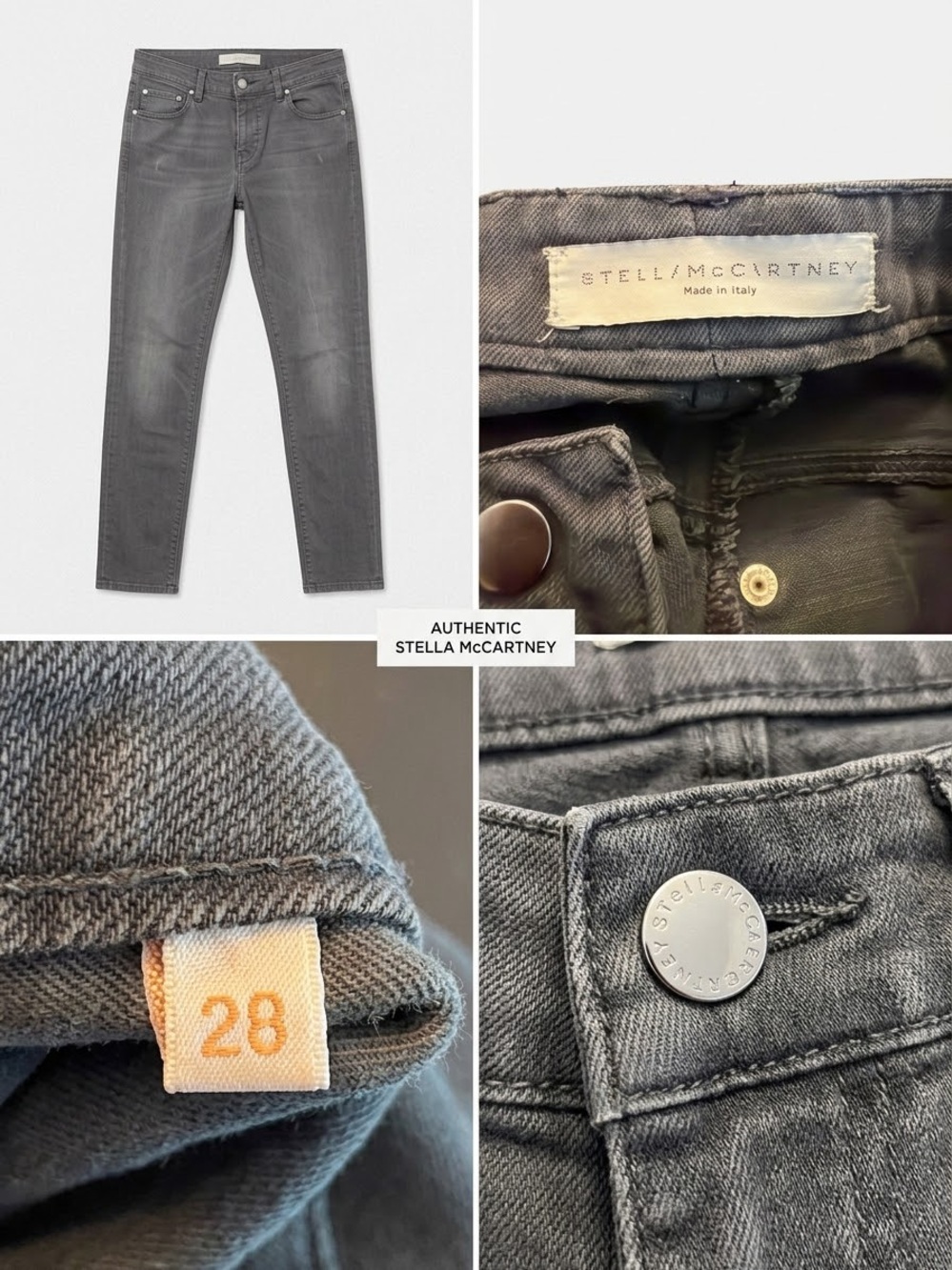 Stella McCartney Men’s Charcoal Skinny Jeans